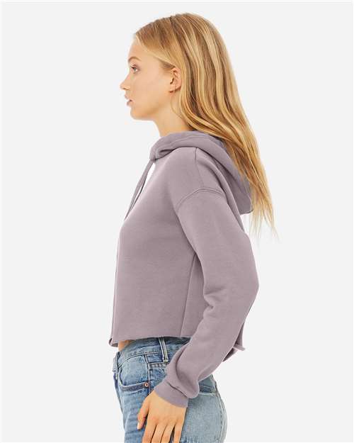 BELLA + CANVAS Women's Crop Fleece Hoodie Sweatshirt - 7502 Storm