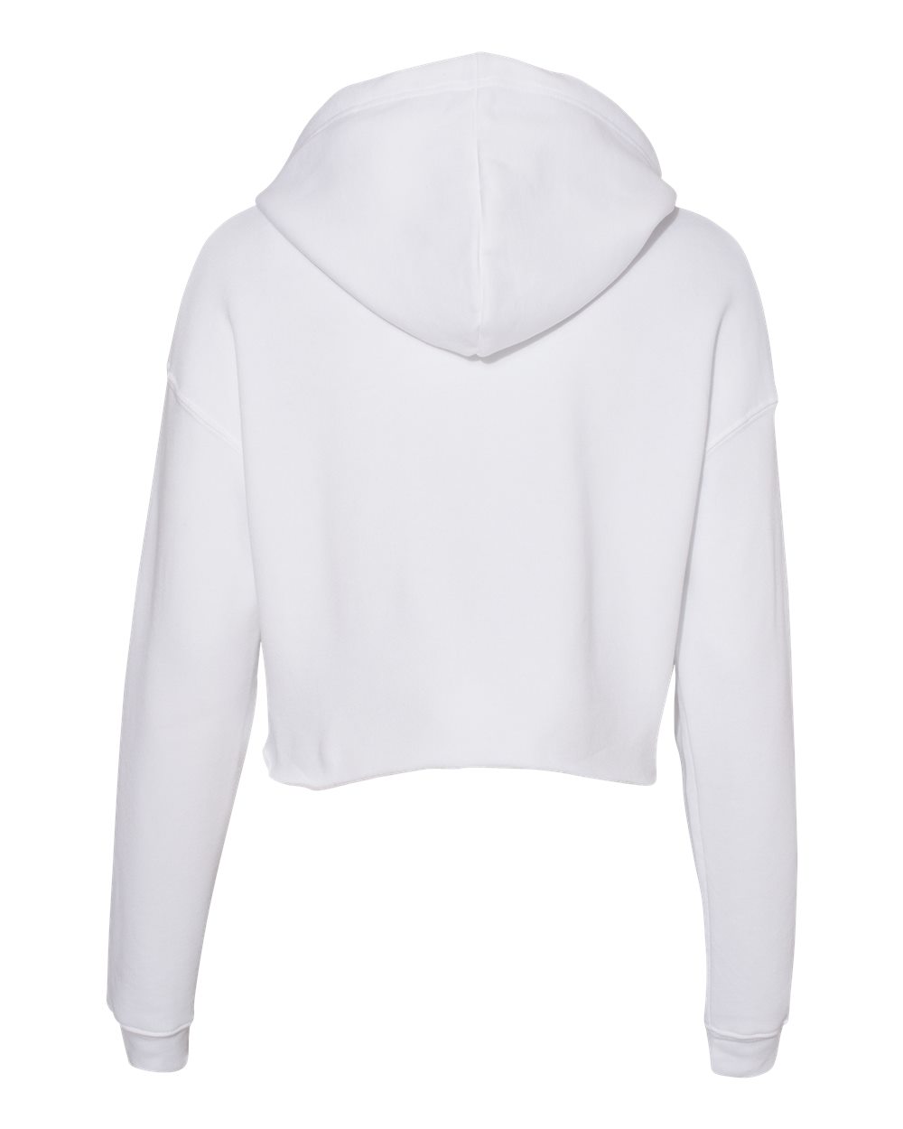 BELLA + CANVAS Women's Crop Fleece Hoodie Sweatshirt - 7502 White