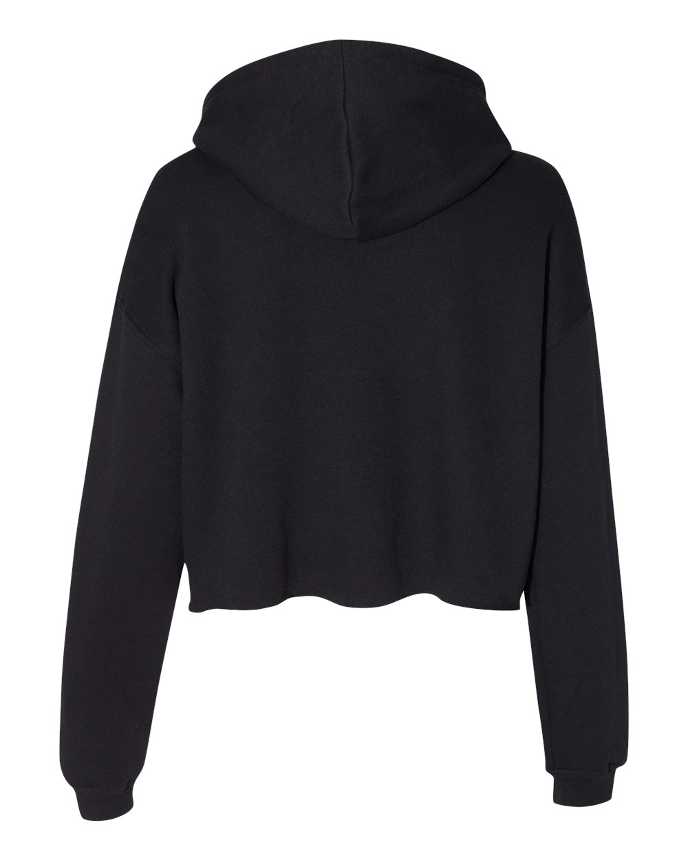 BELLA + CANVAS Women's Crop Hoodie Sweatshirt - 7502 Black