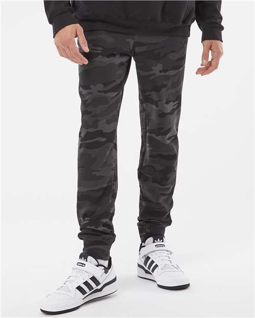 Independent Trading Co. Men's Midweight Fleece Sweatpants - IND20PNT Black Camo