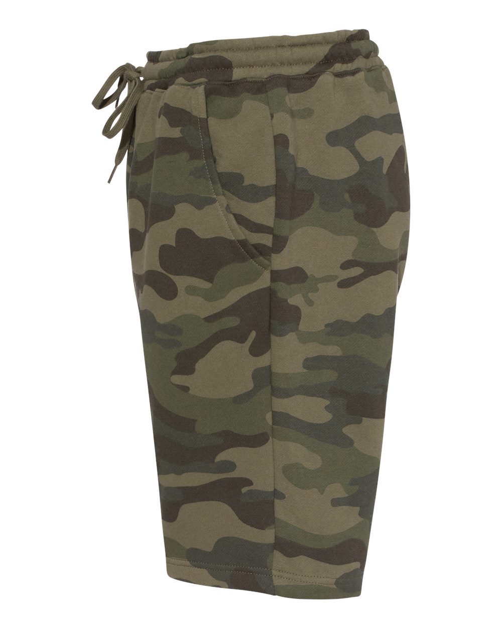 Independent Trading Co. Men's Midweight Fleece Shorts - IND20SRT - IND20SET Forest Camo