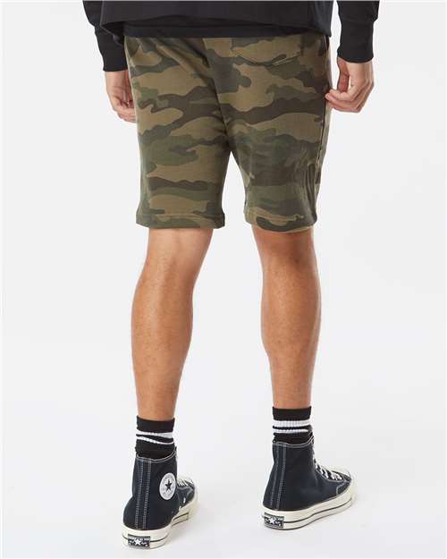 Independent Trading Co. Men's Midweight Fleece Shorts - IND20SRT - IND20SET Forest Camo