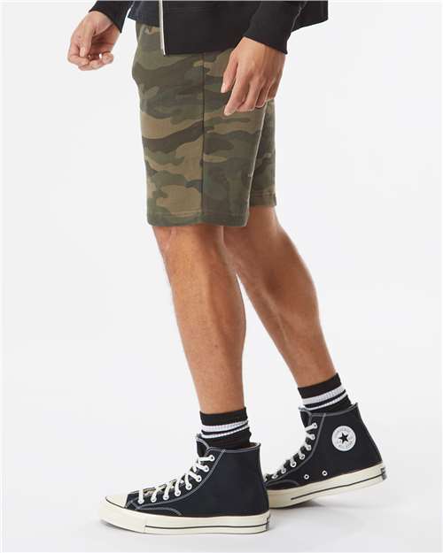 Independent Trading Co. Men's Midweight Fleece Shorts - IND20SRT - IND20SET Forest Camo