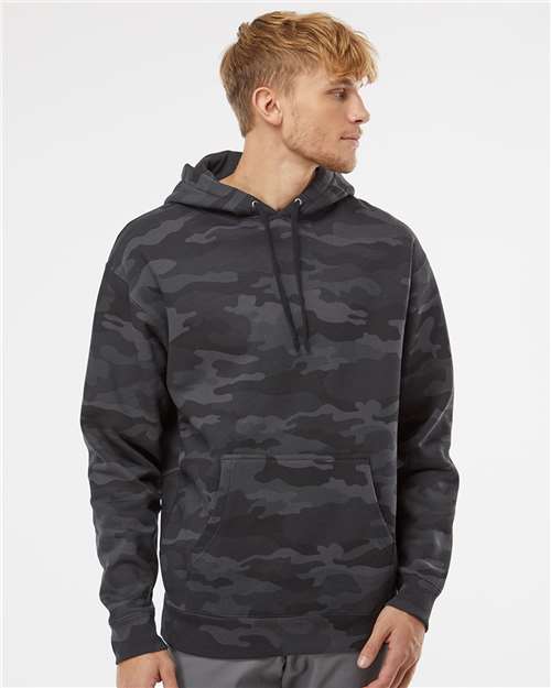 Independent Trading Co. Unisex Heavyweight Hooded Sweatshirt - IND4000 Black Camo