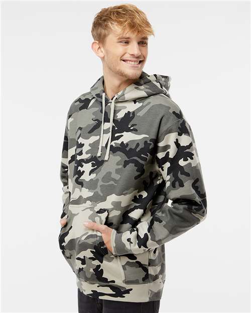 Independent Trading Co. Unisex Heavyweight Hooded Sweatshirt - IND4000 Snow Camo