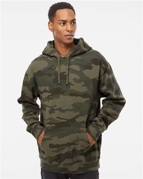 Independent Trading Co. Unisex Heavyweight Hooded Sweatshirt - IND4000 Forest Camo