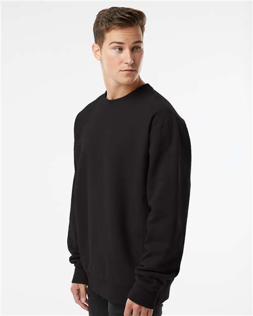 Independent Trading Co. Unisex Legend Premium Heavyweight Cross-Grain Crewneck Sweatshirt - IND5000C Black