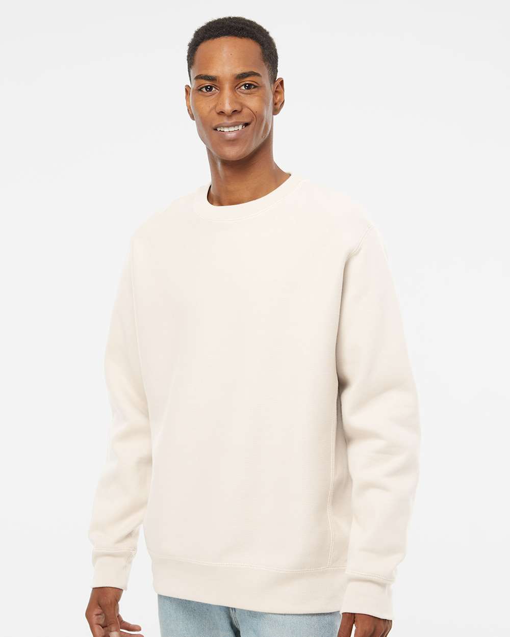 Independent Trading Co. Unisex Legend Premium Heavyweight Cross-Grain Crewneck Sweatshirt - IND5000C Bone