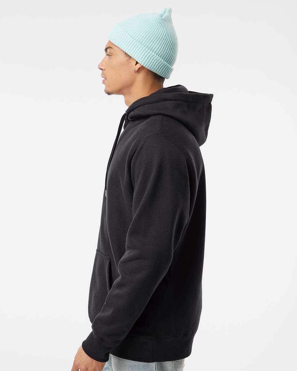 Independent Trading Co. Unisex Legend Premium Heavyweight Cross-Grain Hooded Sweatshirt - IND5000P Black