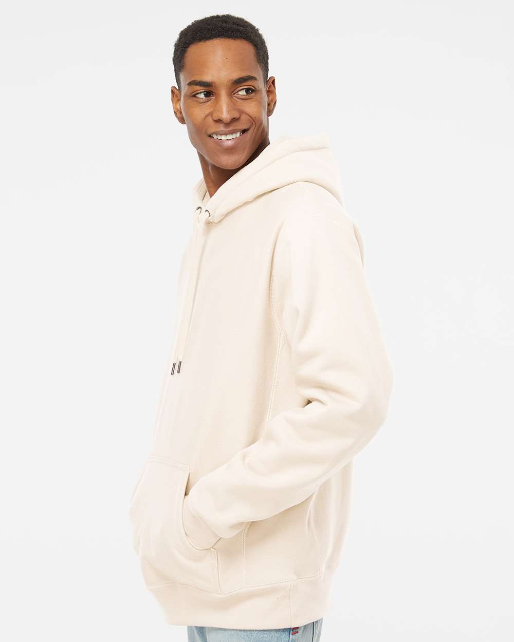 Independent Trading Co. Unisex Legend Premium Heavyweight Cross-Grain Hooded Sweatshirt - IND5000P Bone