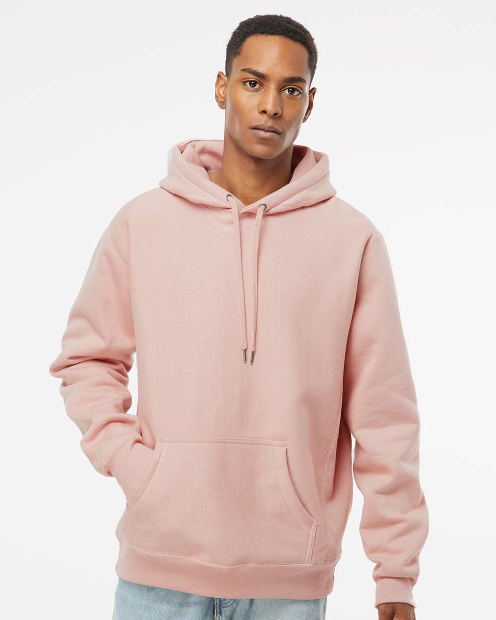 Independent Trading Co. Unisex Legend Premium Heavyweight Cross-Grain Hooded Sweatshirt - IND5000P Dusty Pink