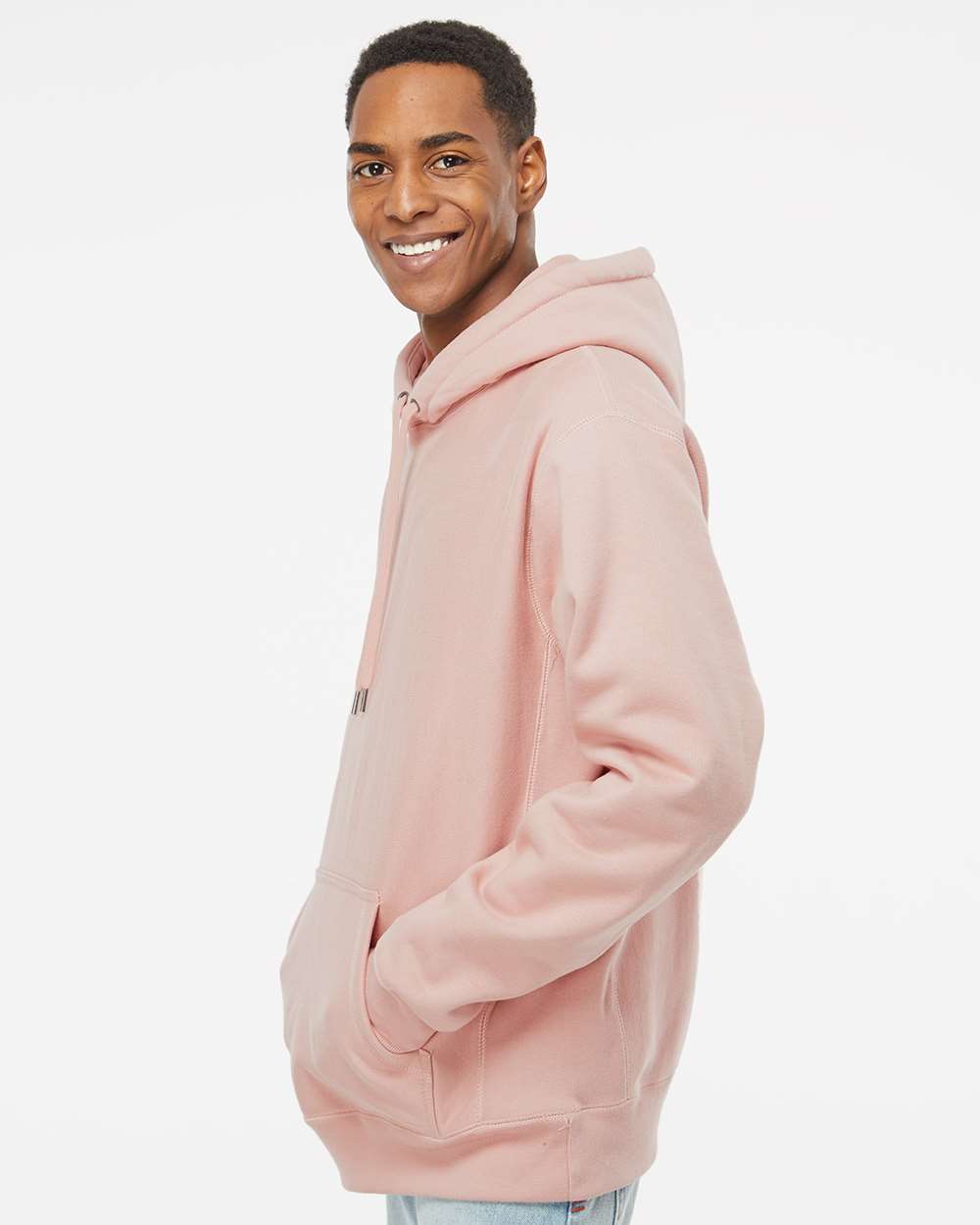 Independent Trading Co. Unisex Legend Premium Heavyweight Cross-Grain Hooded Sweatshirt - IND5000P Dusty Pink