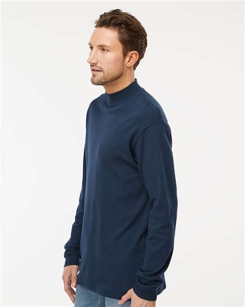 King Fashion Jersey Interlock Mockneck Long Sleeve T-Shirt - KF4600 Navy