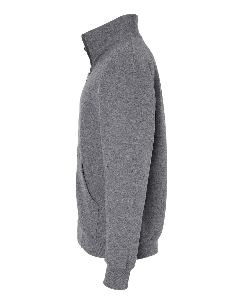 King Fashion Full-Zip Sweatshirt - KF9016 Charcoal Mix