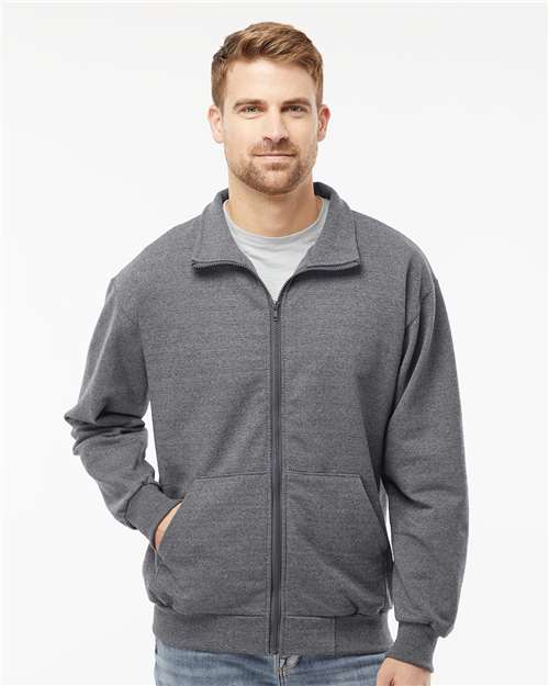 King Fashion Full-Zip Sweatshirt - KF9016 Charcoal Mix
