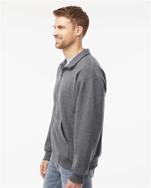 King Fashion Full-Zip Sweatshirt - KF9016 Charcoal Mix
