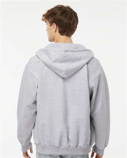 King Fashion Full-Zip Hooded Sweatshirt - KF9017 Athletic Grey