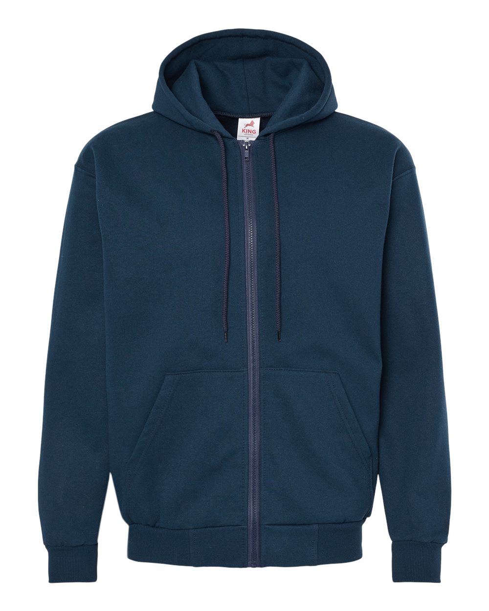 King Fashion Full-Zip Hooded Sweatshirt - KF9017 Navy