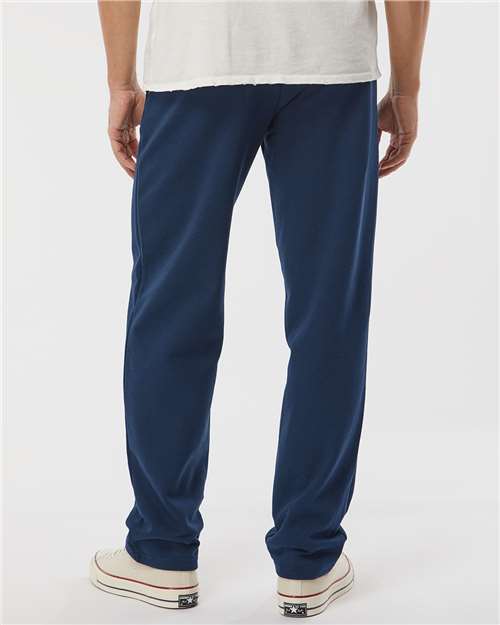 King Fashion Pocketed Open Bottom Sweatpants - KF9022 Navy