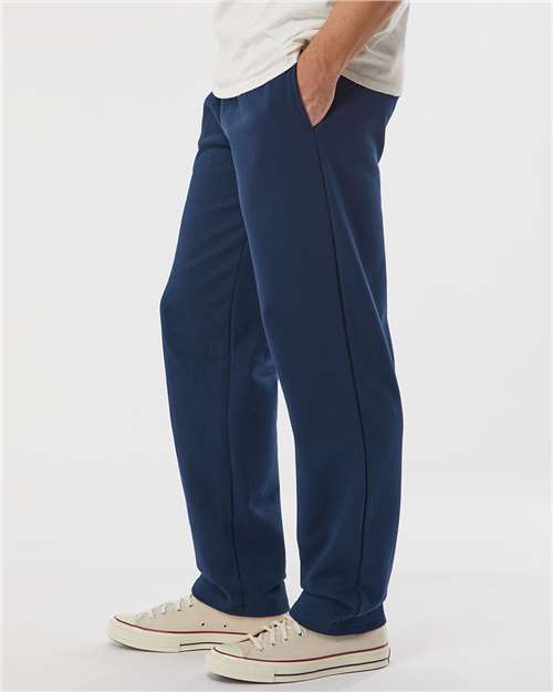 King Fashion Pocketed Open Bottom Sweatpants - KF9022 Navy