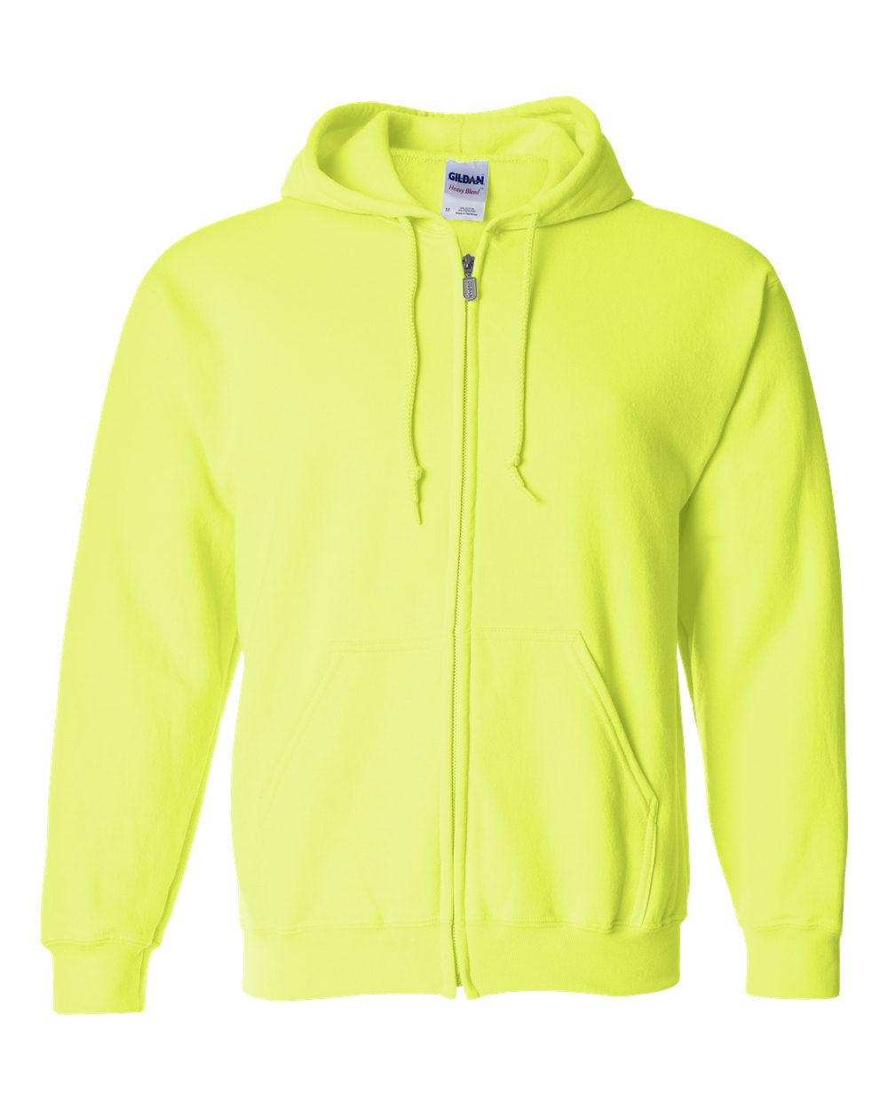 Gildan Unisex Heavy Blend™ Full-Zip Hooded Sweatshirt - 18600 Safety Green