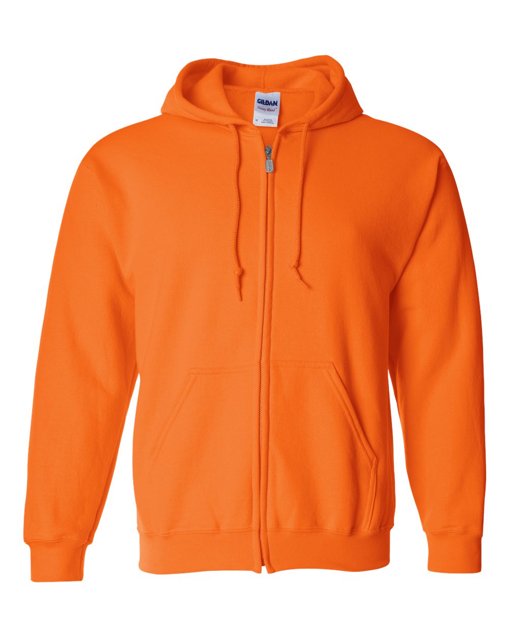Gildan Unisex Heavy Blend™ Full-Zip Hooded Sweatshirt - 18600 Safety Orange