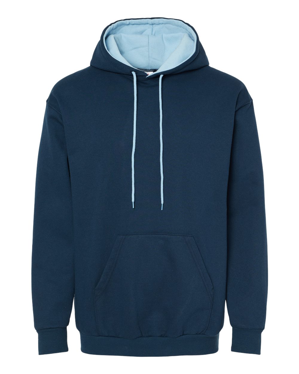 King Fashion Two-Tone Hooded Sweatshirt - KF9041 Navy- Light Blue