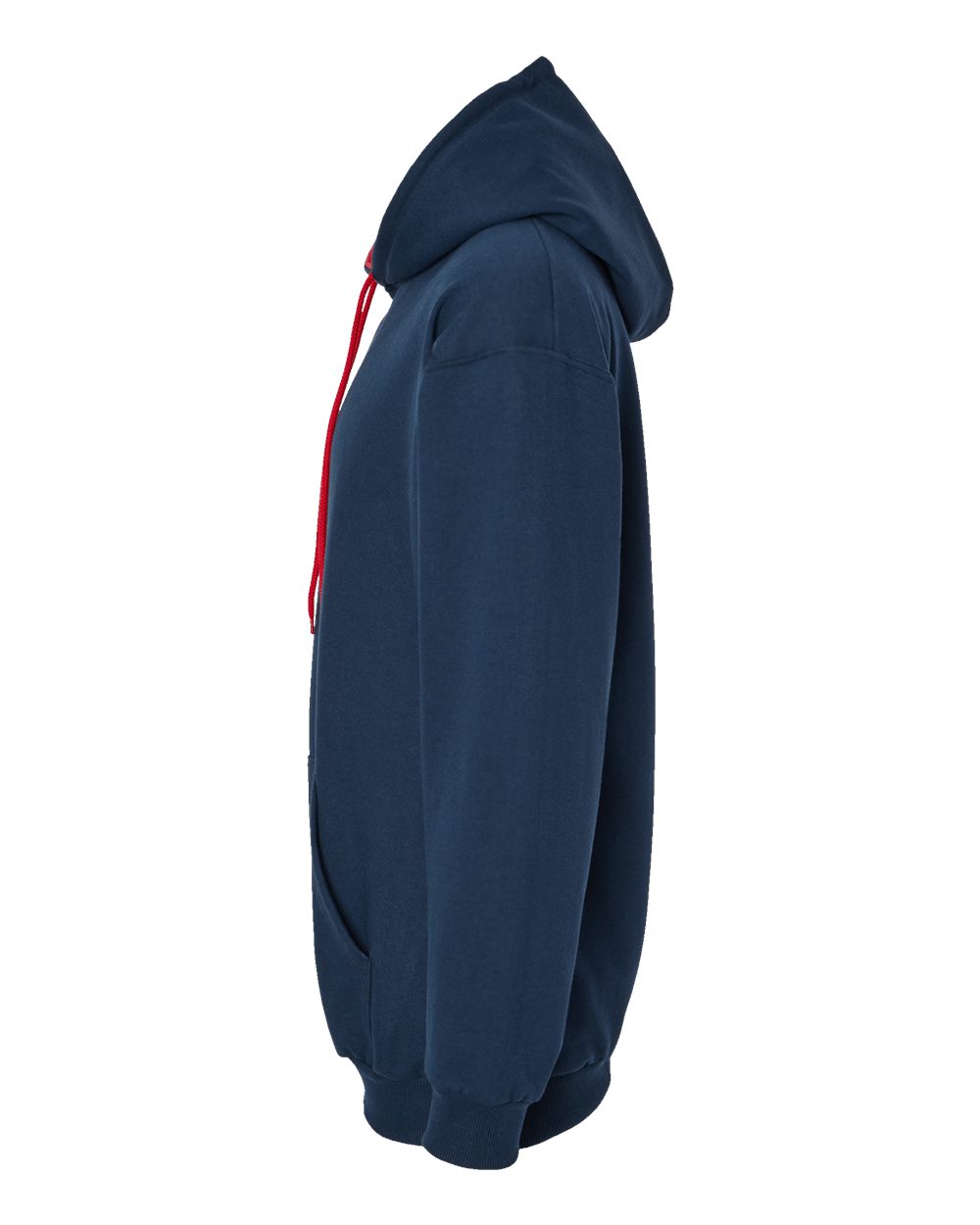 King Fashion Two-Tone Hooded Sweatshirt - KF9041 Navy- Red