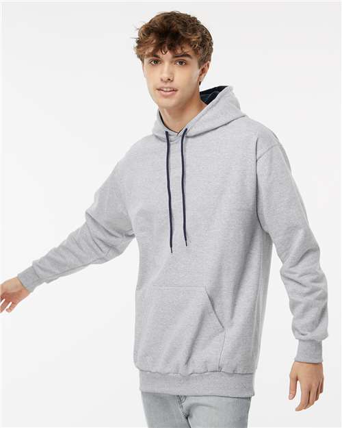 King Fashion Two-Tone Hooded Sweatshirt - KF9041 Sport Grey- Navy