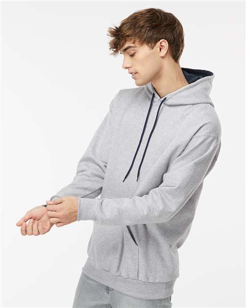 King Fashion Two-Tone Hooded Sweatshirt - KF9041 Sport Grey- Navy