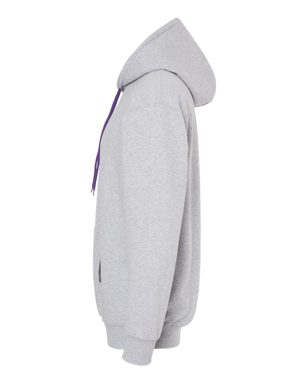 King Fashion Two-Tone Hooded Sweatshirt - KF9041 Sport Grey- Purple