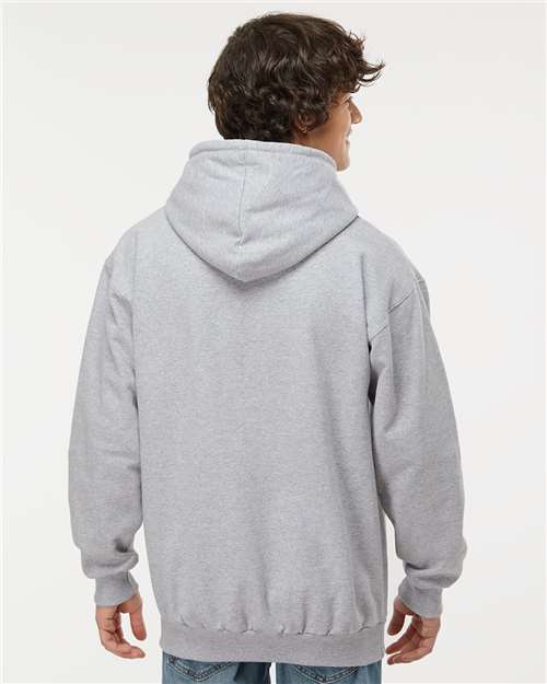 King Fashion Two-Tone Hooded Sweatshirt - KF9041 Sport Grey- Purple