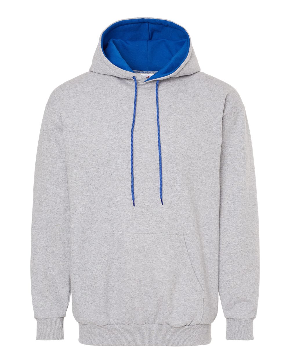 King Fashion Two-Tone Hooded Sweatshirt - KF9041 Sport Grey- Royal Blue