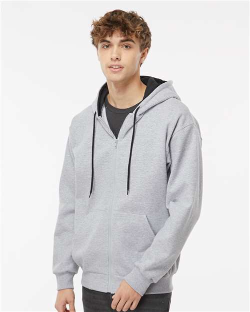 King Fashion Full-Zip Sweatshirt - KF9047 Sport Grey- Black