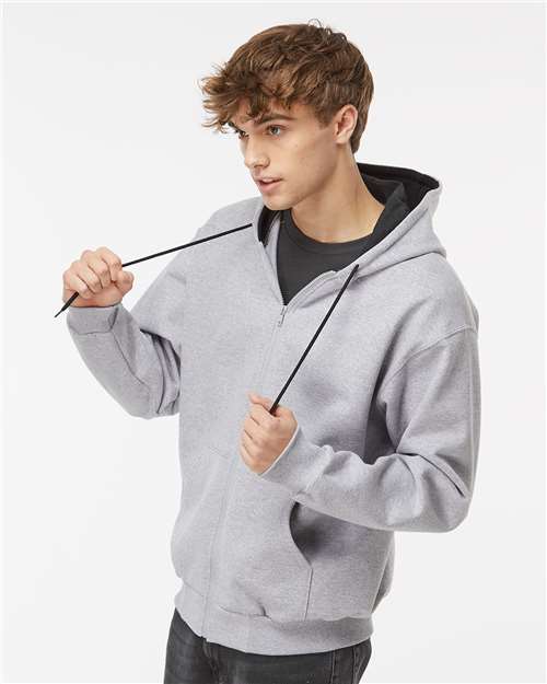 King Fashion Full-Zip Sweatshirt - KF9047 Sport Grey- Black