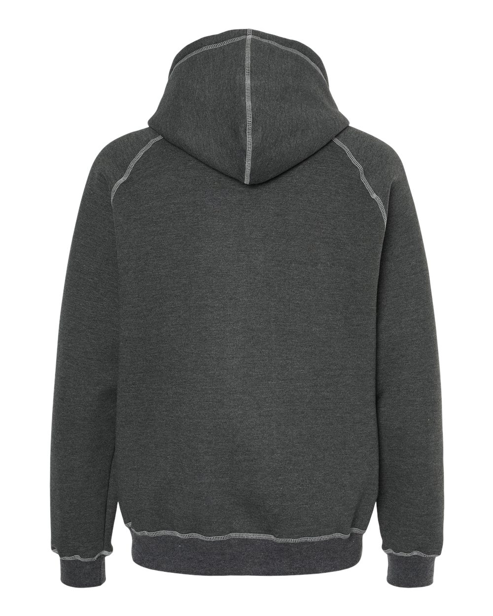 King Fashion Extra Heavy Full-Zip Hooded Sweatshirt - KP8017 Charcoal Mix