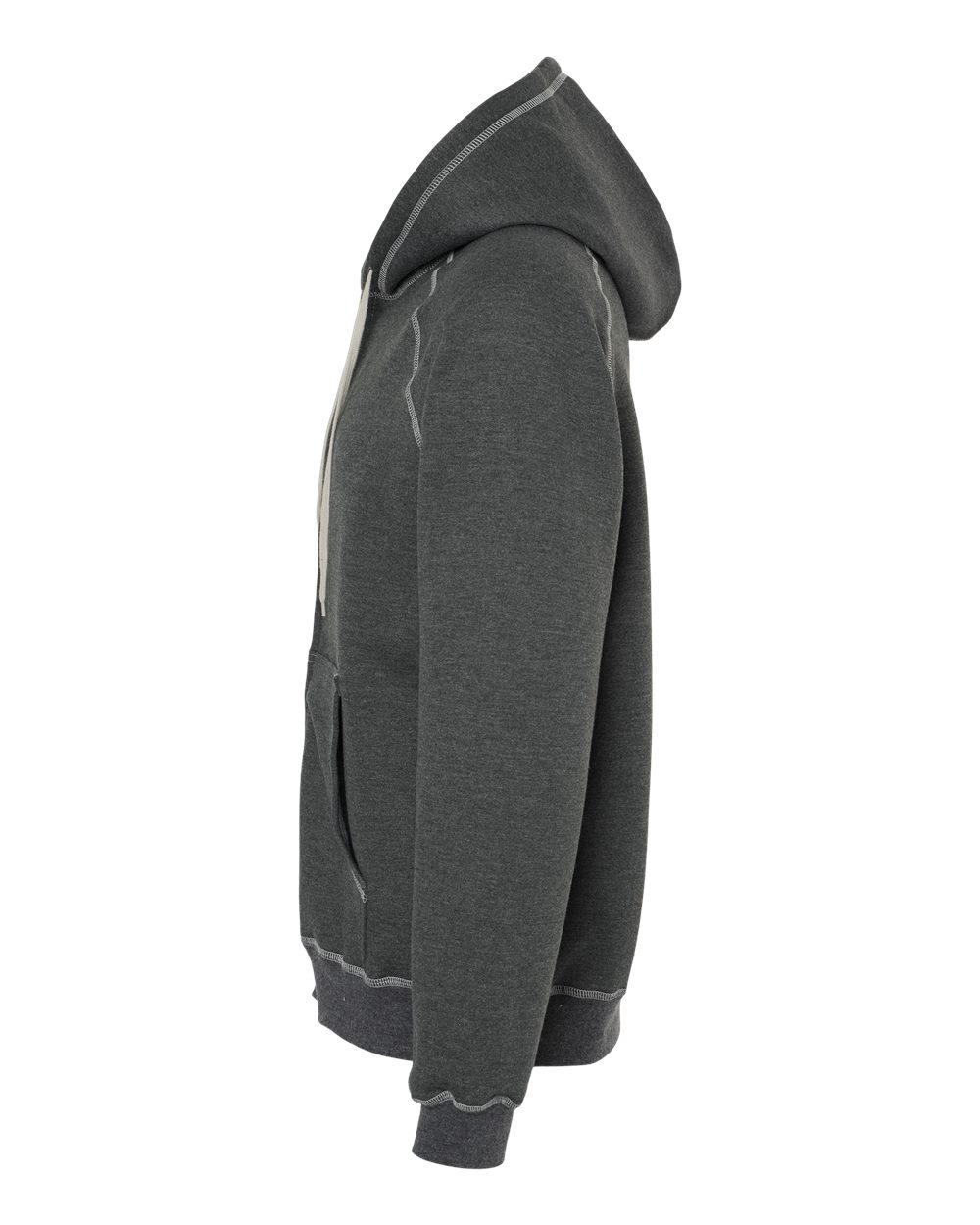 King Fashion Extra Heavy Full-Zip Hooded Sweatshirt - KP8017 Charcoal Mix