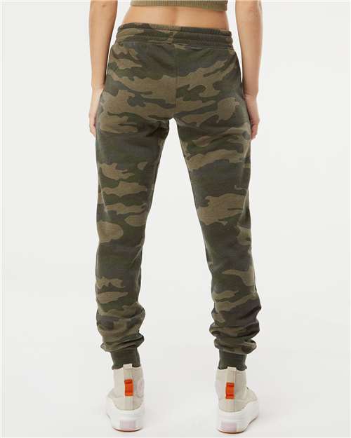 Independent Trading Co. Women's California Wave Wash Sweatpants - PRM20PNT Forest Camo Heather