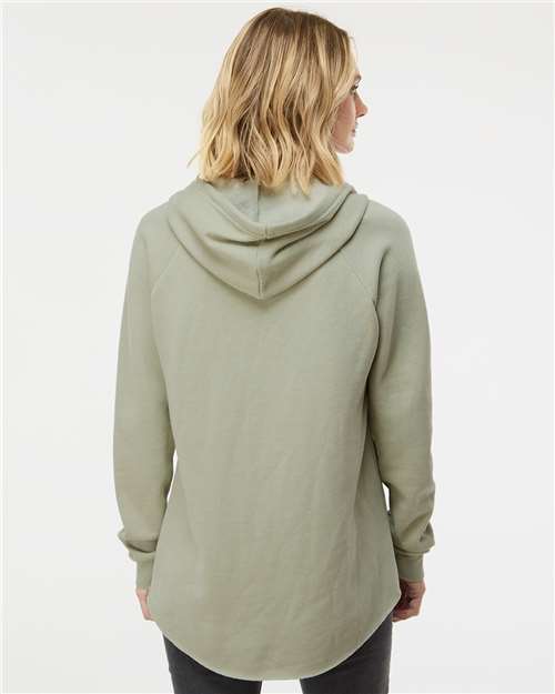 Independent Trading Co. Women’s Lightweight California Wave Wash Hooded Sweatshirt - PRM2500 Sage