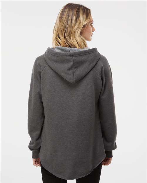 Independent Trading Co. Women’s Lightweight California Wave Wash Hooded Sweatshirt - PRM2500 Shadow