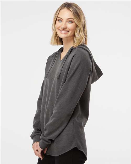 Independent Trading Co. Women’s Lightweight California Wave Wash Hooded Sweatshirt - PRM2500 Shadow