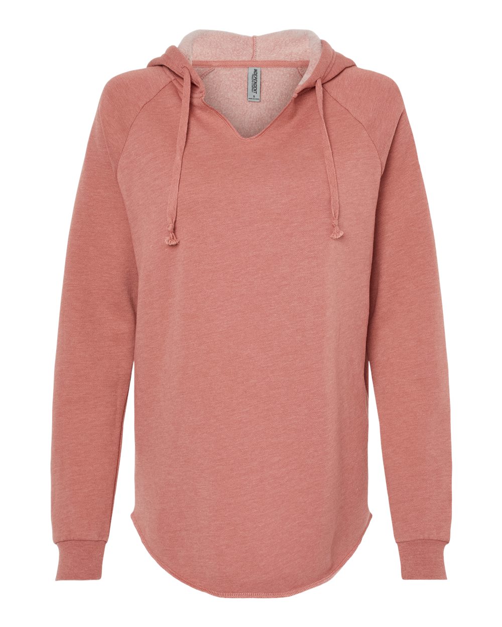 Independent Trading Co. Women’s Lightweight California Wave Wash Hooded Sweatshirt - PRM2500 Dusty Rose
