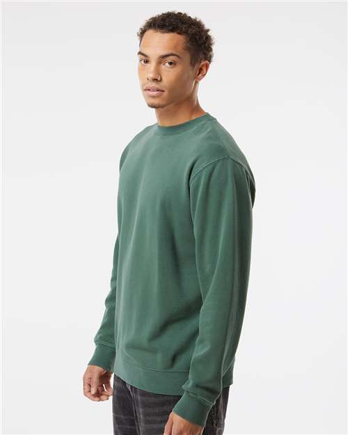 Independent Trading Co. Unisex Midweight Pigment-Dyed Crewneck Sweatshirt - PRM3500 Pigment Alpine Green