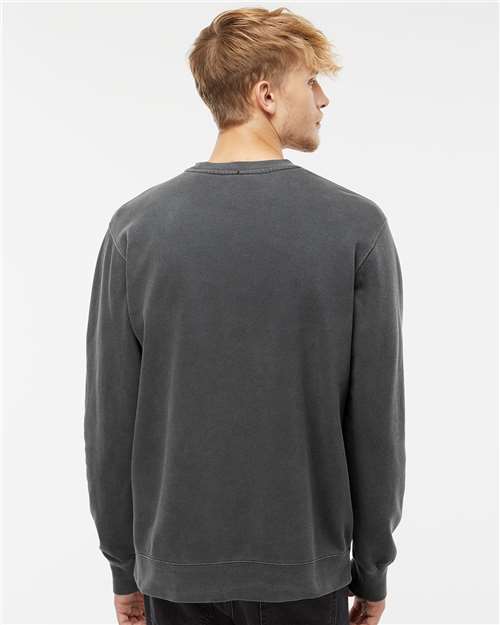 Independent Trading Co. Unisex Midweight Pigment-Dyed Crewneck Sweatshirt - PRM3500 Pigment Black