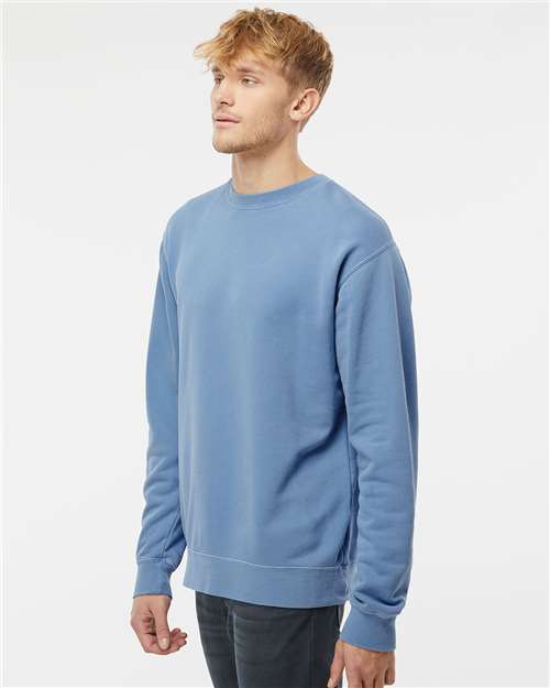 Independent Trading Co. Unisex Midweight Pigment-Dyed Crewneck Sweatshirt - PRM3500 Pigment Light Blue