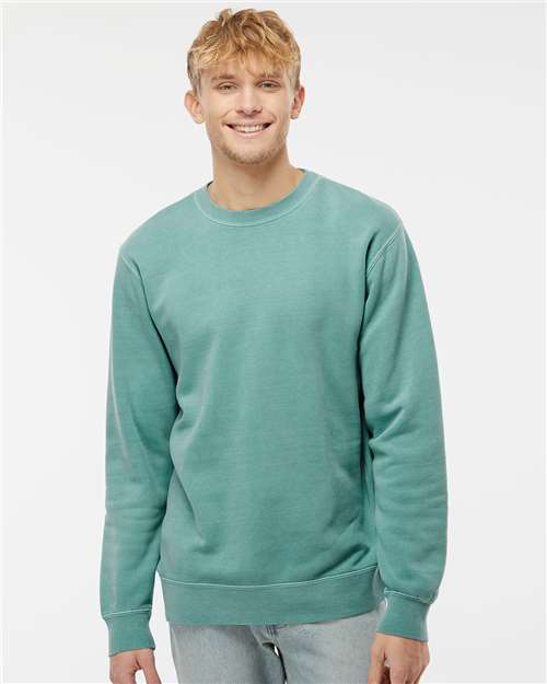 Independent Trading Co. Unisex Midweight Pigment-Dyed Crewneck Sweatshirt - PRM3500 Pigment Mint