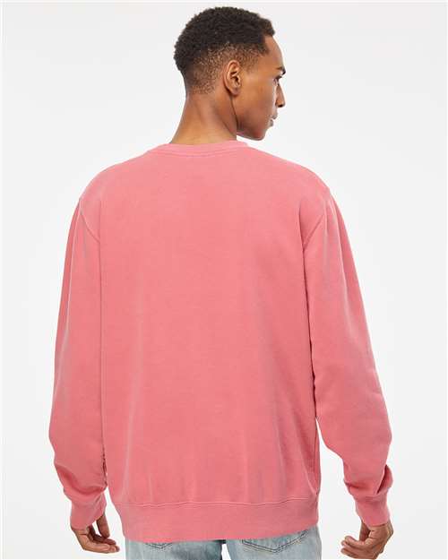 Independent Trading Co. Unisex Midweight Pigment-Dyed Crewneck Sweatshirt - PRM3500 Pigment Pink