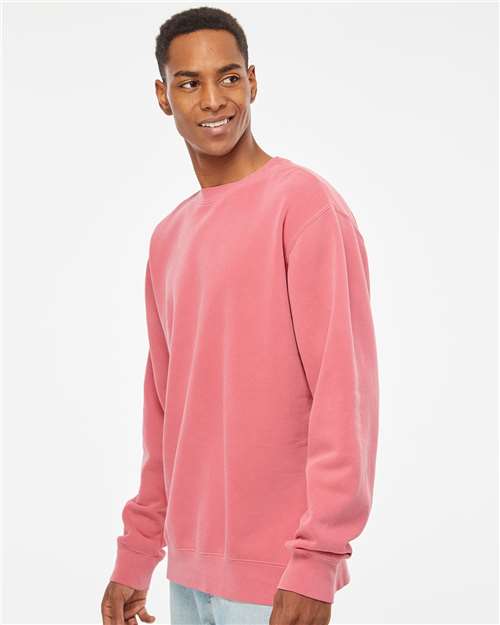 Independent Trading Co. Unisex Midweight Pigment-Dyed Crewneck Sweatshirt - PRM3500 Pigment Pink