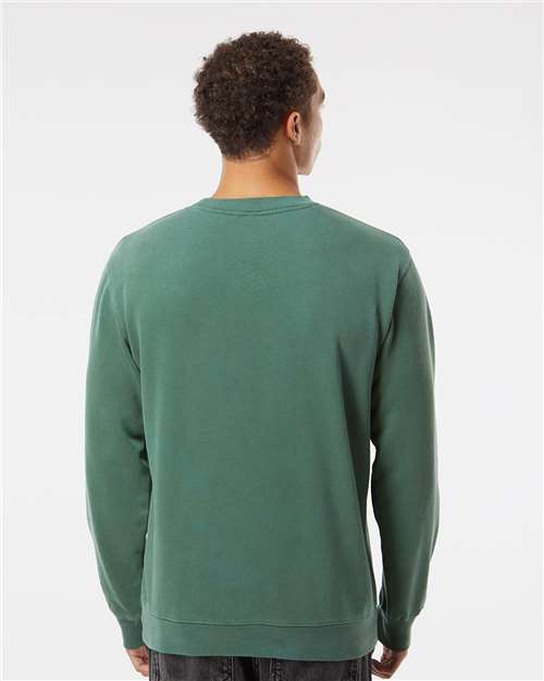 Independent Trading Co. Unisex Midweight Pigment-Dyed Crewneck Sweatshirt - PRM3500 Pigment Alpine Green