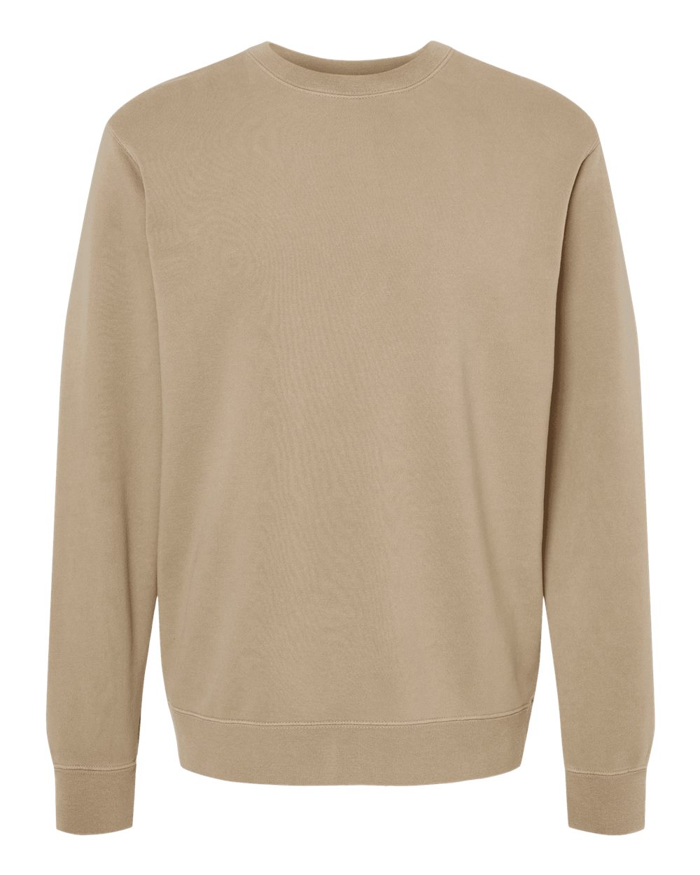 Independent Trading Co. Unisex Midweight Pigment-Dyed Crewneck Sweatshirt - PRM3500 Pigment Sandstone